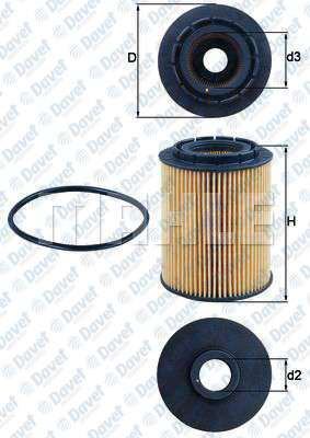 MAHLE OX160D Yag Filtresi Passat A6 A8 Q7 Cayenne Phaeton Touareg 91>16